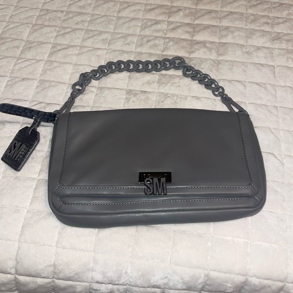 Gray Chain Shoulder Bag